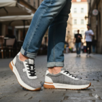 Men Casual Sneakers Urban Grey And White Edition