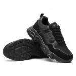Men Black Breathable Lightweight Casual Sneakers